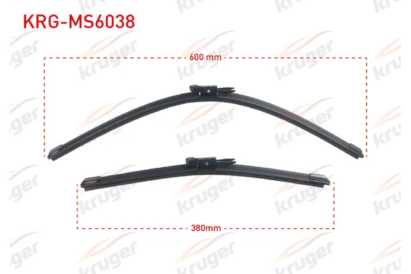 Silecek Süpürgesi Ön  600/380 mm - 24/15 inç Audi S8 (4E)(06.2006->)  KRUGER MS6038