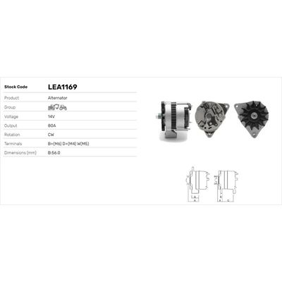 Alternatör  LUCAS ELEKTRIK LEA1169