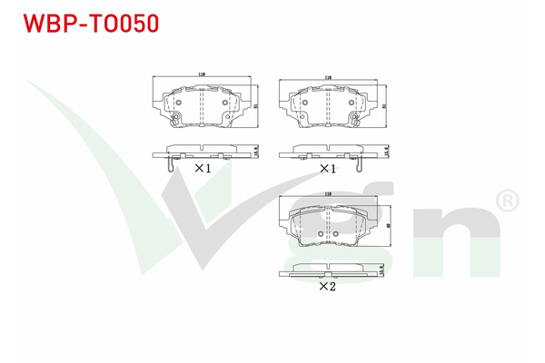 Fren Disk Balata Arka WGN WBP-TO050