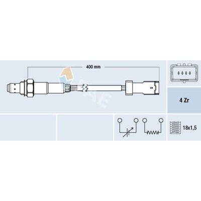 Oksijen (Lambda) Sensörü  Citroen C4 Cactus (2014) / C4 Cactus Makyajlı (2018)  FAE 77590