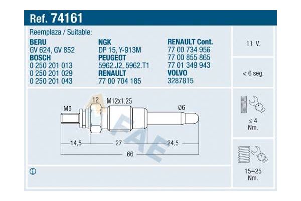 Isıtma Bujisi  MGA 10103