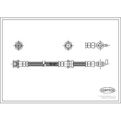 Fren Hortumu Ön Sağ veya Sol Mazda 323 Sedan/ S.Wagon (BF/BW)(05.1985->)  CORTECO 19025992