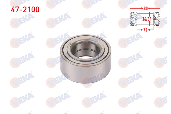 Teker Rulmanı Ön Sağ veya Sol Kia Sportage (1994->)  VEKA 47-2100