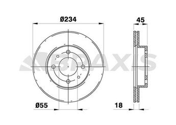 Fren Disk Ayna Ön Sağ ve Sol BRAXIS AE0424  NA013325XC