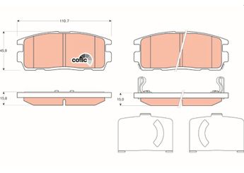 Fren Disk Balata Arka TRW GDB1716  96626076 1605123 16 05 123 19149904 19168900 20801538 4817791 48 17 791 96626075 5580078J00 55800-78J00 5580078J01 55800-78J01