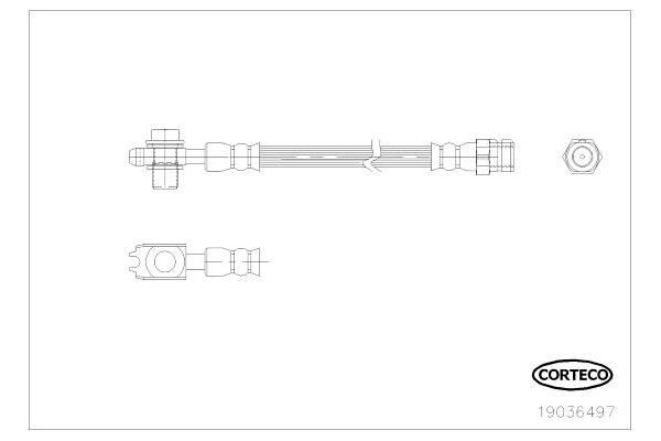 Fren Hortumu Ön Sağ veya Sol Audi Q3 (8UB)(06.2011->)  MAHER 13648