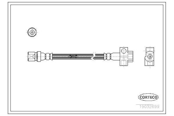 Fren Hortumu Arka Sağ veya Sol Opel Rekord E (1985->)  CORTECO 19032699
