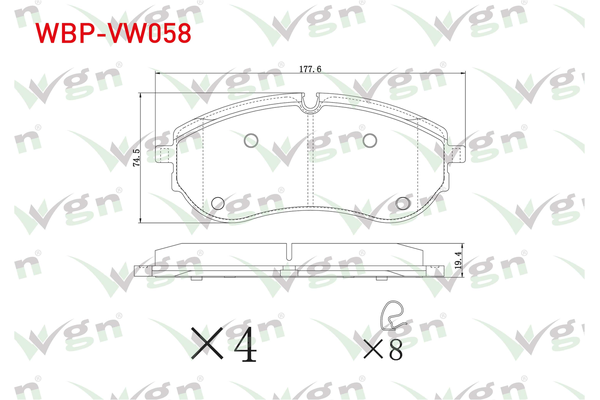 Fren Disk Balata Ön WGN WBP-VW058