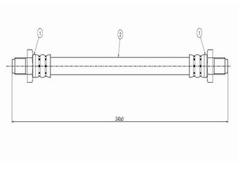 Fren Hortumu Ön Sağ veya Sol CAVO C800 786A  9696032455 9696032405