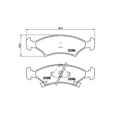 Fren Disk Balata Ön Kia Sephia (1993->)  MAGNETI MARELLI 363700430009