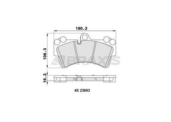 Fren Disk Balata Ön BRAXIS AA0199  7L0698151J 95535193910 4L0698151A 7L0698151P 95535193915 955 351 939 15 95535193911 95535193912 95535193913 95535193914 7L0698151E 7L0698151G 7L6698151A 7L6698151D