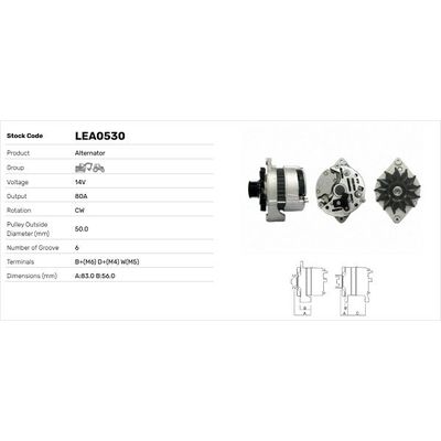 Alternatör  LUCAS ELEKTRIK LEA0530