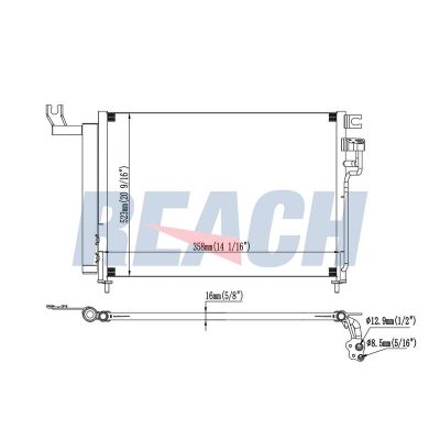 Klima Radyatörü  Kia Rio (JB)(2005->)  BEHR AC 434 000P