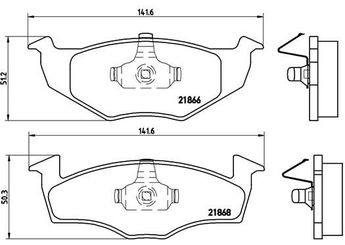 Fren Disk Balata Ön BREMBO P 85 030  1H0698151A