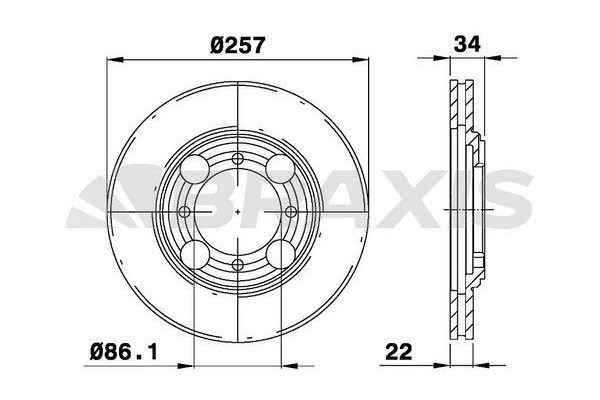 Fren Disk Ayna Ön Sağ ve Sol Hyundai Lantra S.Wagon (RD)(1999->)  BRAXIS AE0407