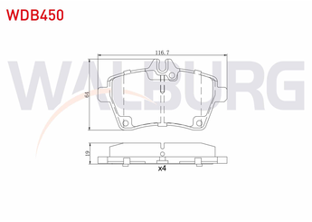 Fren Disk Balata Ön WALBURG WDB450  
