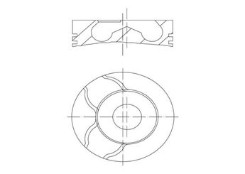 Piston (76.00MM-0.50) (0.40MM KISA)  MAHLE 022 01 22  120A10538R 87-71859-0502