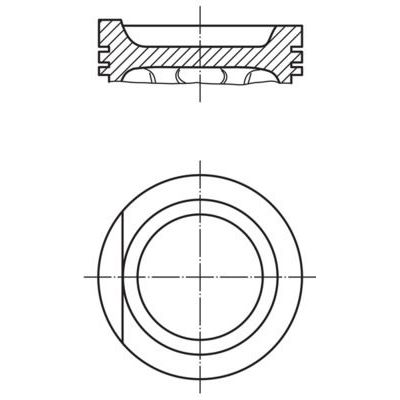 Piston (81.51MM-STD)  MAHLE 034 75 02
