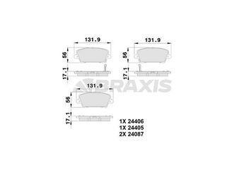 Fren Disk Balata Ön BRAXIS AB0103  45022SMGE50 45022SMGE00 45022SMGE01 45022-SMG-E50