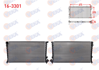 Su Radyatörü  VEKA 16-3301  133343 1330W4 1330K1 1330S0 133388 1330.K1 1330.W4 1333.43