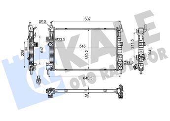 Su Radyatörü  KALE 364265  ME8V618005CA ME8V61 8005 CA 1684912 1897411 8V618005CA