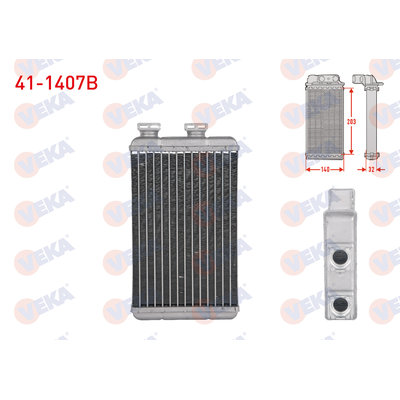 Kalorifer Radyatörü  BMW 3 Serisi Sedan (E46)(1998->)  VEKA 41-1407B