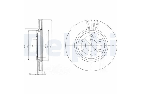 Fren Disk Ayna Ön Sağ ve Sol Nissan Navara Pickup (D40M)(05.2005->)  DELPHI BG4205
