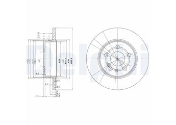 Fren Disk Ayna Arka Sağ ve Sol DELPHI BG2738  1404230612 140 423 0612 A1404230612 A140 423 0612