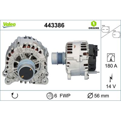 Alternatör  VALEO 443386