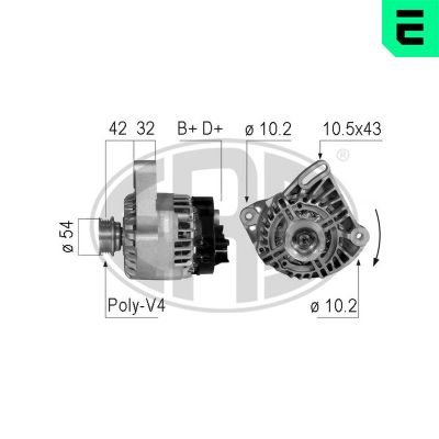 Alternatör  Ford Ka (CCU)(2008->)  ERA 210743A