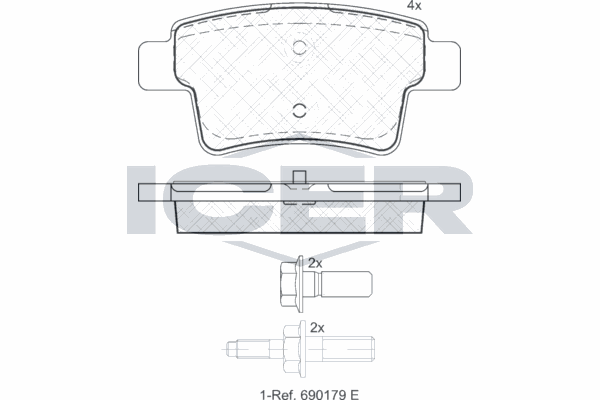 Fren Disk Balata Arka Citroen C4 Picasso (02.2007->)  AYD 60294A