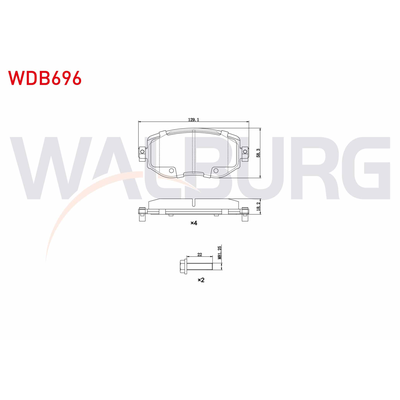Fren Disk Balata Ön Renault Megane IV HB (12.2015->)  WALBURG WDB696