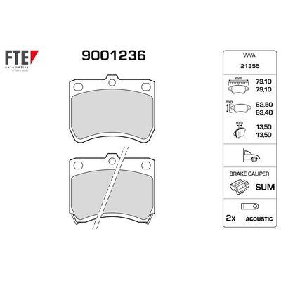 Fren Disk Balata Ön Kia Pride (1995->)  FTE 9001236