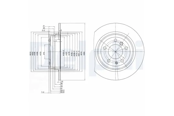 Fren Disk Ayna Arka Sağ ve Sol BMW 5 Serisi Touring (E34)(1991->)  DELPHI BG2431