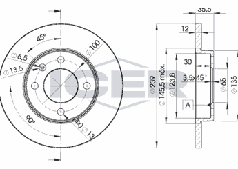 Fren Disk Ayna Ön Sağ ve Sol KRAFTVOLL 07040933  321615301 171615301 839615301
