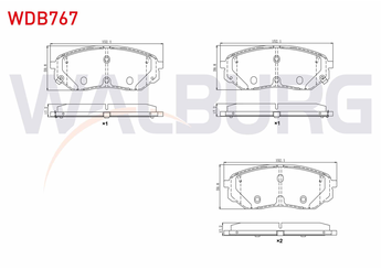 Fren Disk Balata Ön WALBURG WDB767  