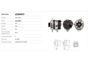 Alternatör  LUCAS ELEKTRIK LEA0411  LEA0411 3730002551 37300-02551