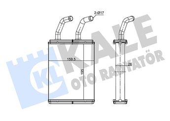 Kalorifer Radyatörü  MGA 81290  K72B61A10 0K72B61A10 K72B61A10A 0K72B61A10A