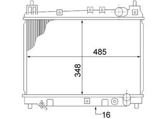 Su Radyatörü  MAHLE CR 1524 000S  1301012 1640021060 1640021080 1640021081 1640021120 1640021121