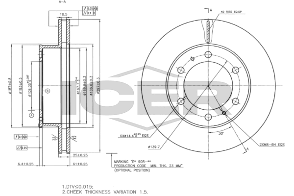 Fren Disk Ayna Ön Sağ ve Sol Toyota Hilux (KUN)(2005->)  SWAPP 43303