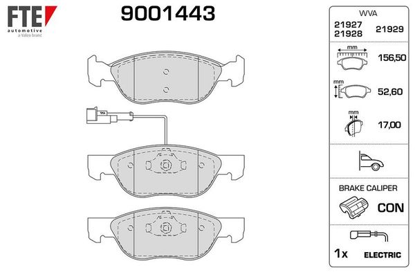 Fren Disk Balata Ön Fiat Barchetta (183)(06.2003->)  FTE 9001443