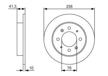Fren Disk Ayna Arka Sağ ve Sol BOSCH 0 986 479 S57  584112F100 58411 2F100