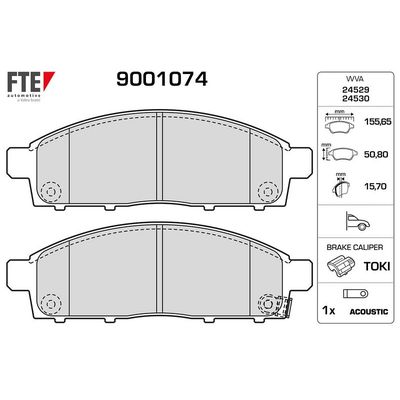 Fren Disk Balata Ön Mitsubishi L200 (KA0/KB0)(2006->)  FTE 9001074