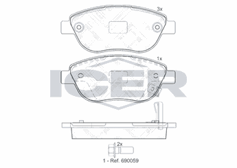 Fren Disk Balata Ön OTOZONE FDO2065-R  93189816 77366534 77366481 1605354 16 05 354 8660004793 86 60 004 793 8671019123 86 71 019 123 93169175 93 169 175 93 189 816