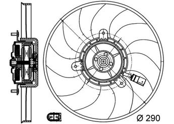 Radyatör Fan ve Motoru  MAHLE CFF 171 000S  1K0959455DH 3C0959455G 3C0 959 455 G