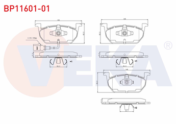 Fren Disk Balata Ön VEKA BP11601-01  