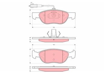 Fren Disk Balata Ön TRW GDB1486  GDB1486 71753043 71770955 77362300 9947776