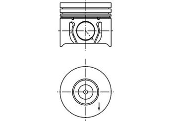 Piston (86.01MM-0.50)  NÜRAL 87-72709-050  3S7Q6K100EAB 1348295 1349787 3S7Q-6K100-EAB 3S7Q6K100EBB 3S7Q-6K100-EBB