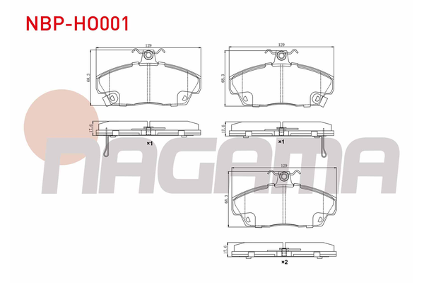 Fren Disk Balata Ön NAGAMA NBP-HO001