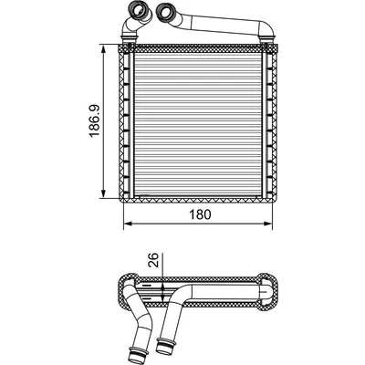 Kalorifer Radyatörü  Skoda Superb (3T4)(06.2008->)  VALEO 811500